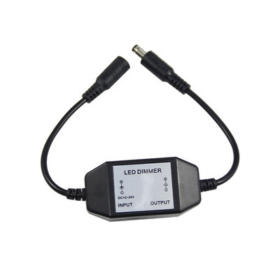 DCオス-メス電源延長ケーブル、インライン調光スイッチ付き - 12V/24V LEDストリップ、ライトバー、DIY照明用 5.5mm x 2.1mm