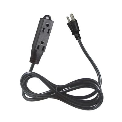 NEMA 5-15P to Single Receptacle Power Extension Cord - 3本のACプラグから1本の電源出力ケーブル,家庭,オフィス,ワークショップ,125V 13A
