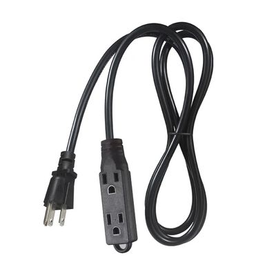 NEMA 5-15P to Single Receptacle Power Extension Cord - 3本のACプラグから1本の電源出力ケーブル,家庭,オフィス,ワークショップ,125V 13A