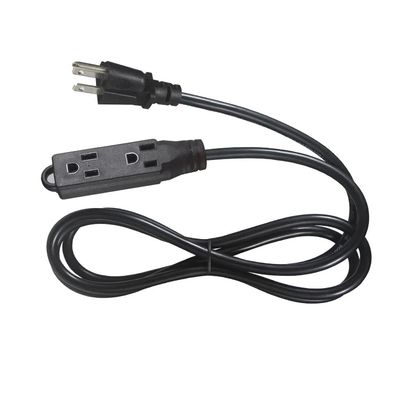 NEMA 5-15P to Single Receptacle Power Extension Cord - 3本のACプラグから1本の電源出力ケーブル,家庭,オフィス,ワークショップ,125V 13A