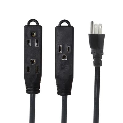 NEMA 5-15P to Single Receptacle Power Extension Cord - 3本のACプラグから1本の電源出力ケーブル,家庭,オフィス,ワークショップ,125V 13A