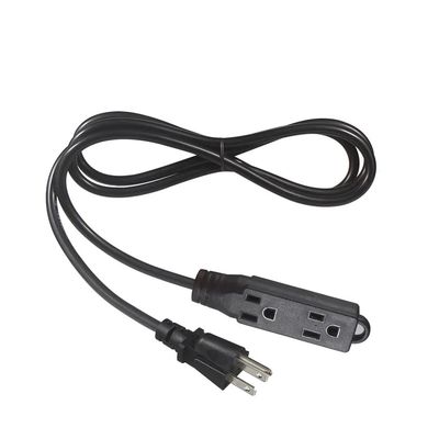 NEMA 5-15P to Single Receptacle Power Extension Cord - 3本のACプラグから1本の電源出力ケーブル,家庭,オフィス,ワークショップ,125V 13A