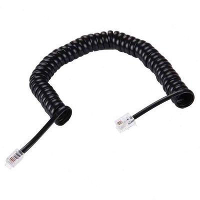 カールハンドセットコード-RJ9/RJ10 - RJ9延長ケーブル、固定電話、デスクフォン、オフィスPBXシステム用