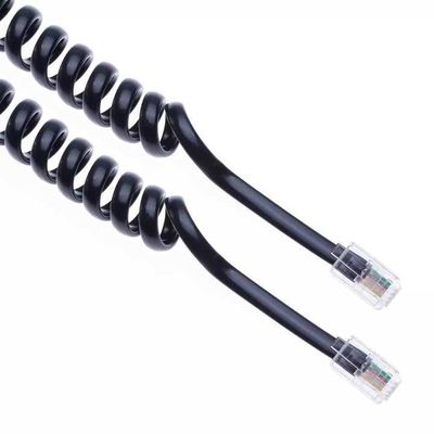 カールハンドセットコード-RJ9/RJ10 - RJ9延長ケーブル、固定電話、デスクフォン、オフィスPBXシステム用