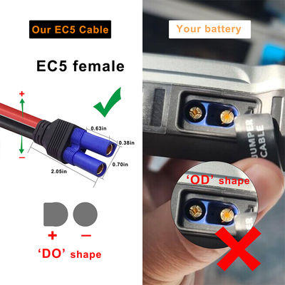 EC5 - 2ピン長方形DCコネクタケーブル 12AWG (ソーラーシステム用)