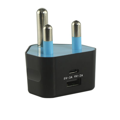 SAプラグUSB充電器 USB-CとUSB-Aポート 5V 3.4A