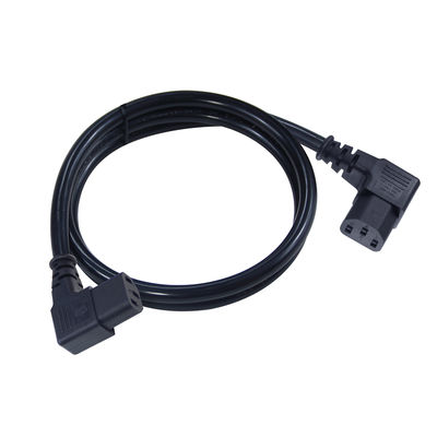 右アングルC13-C13電源延長コード 90度 IEC 60320プラグ-レセプタクルケーブル PDUサーバーモニター用