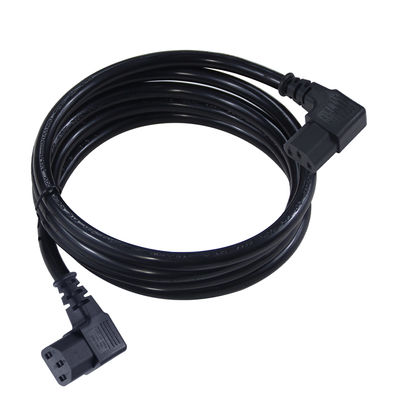 右アングルC13-C13電源延長コード 90度 IEC 60320プラグ-レセプタクルケーブル PDUサーバーモニター用