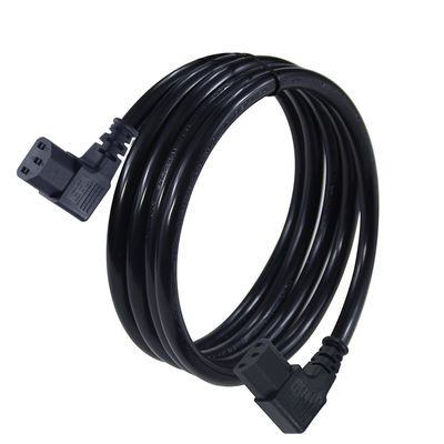 右アングルC13-C13電源延長コード 90度 IEC 60320プラグ-レセプタクルケーブル PDUサーバーモニター用