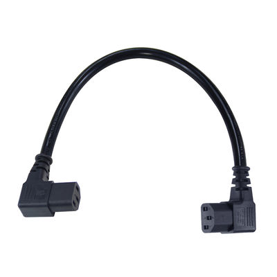 右アングルC13-C13電源延長コード 90度 IEC 60320プラグ-レセプタクルケーブル PDUサーバーモニター用