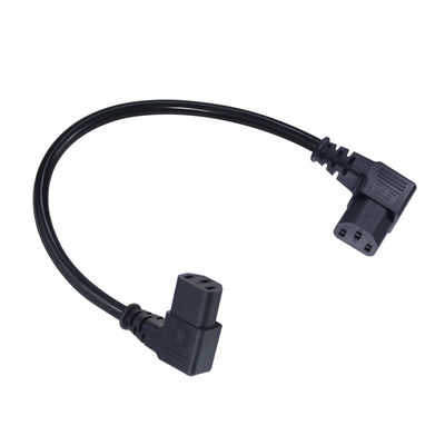 右アングルC13-C13電源延長コード 90度 IEC 60320プラグ-レセプタクルケーブル PDUサーバーモニター用