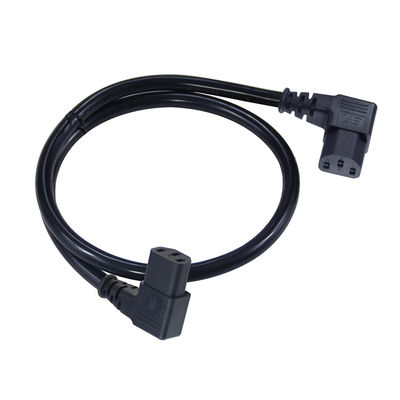 右アングルC13-C13電源延長コード 90度 IEC 60320プラグ-レセプタクルケーブル PDUサーバーモニター用