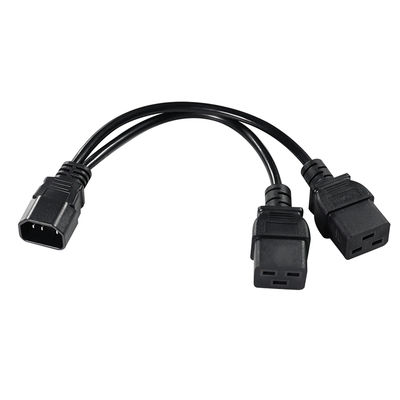 IEC 60320 男性から2 x C19 女性Yケーブル C14からダブルC19 パワースプリッターケーブル PDUサーバーラックデータセンター