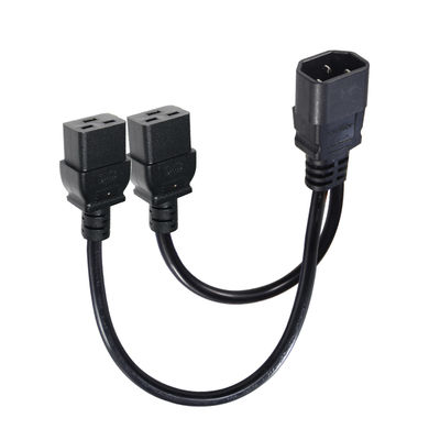 IEC 60320 男性から2 x C19 女性Yケーブル C14からダブルC19 パワースプリッターケーブル PDUサーバーラックデータセンター