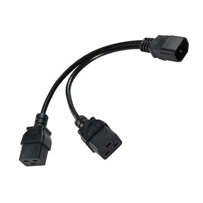 IEC 60320 C14 から C19 サーバーラック用のダブル・C19 パワー・スプリッターケーブル