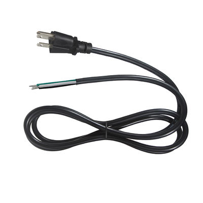 NEMA 5-15P 電源コード 缶詰付き ストリップワイヤ末端 3 導体 USプラグケーブル DIY ワイヤリング,パネル,端末ブロックの使用