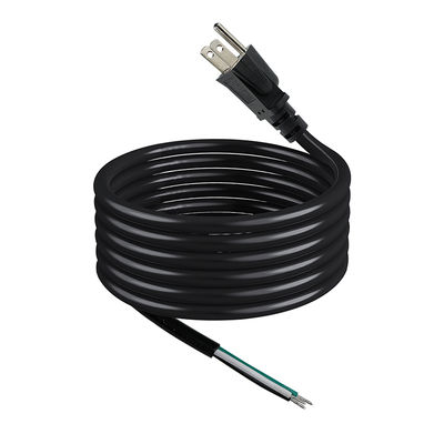 NEMA 5-15P 電源コード 缶詰付き ストリップワイヤ末端 3 導体 USプラグケーブル DIY ワイヤリング,パネル,端末ブロックの使用