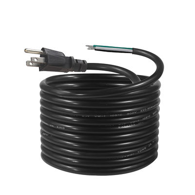 NEMA 5-15P 電源コード 缶詰付き ストリップワイヤ末端 3 導体 USプラグケーブル DIY ワイヤリング,パネル,端末ブロックの使用