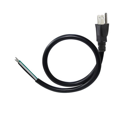 NEMA 5-15P 電源コード 缶詰付き ストリップワイヤ末端 3 導体 USプラグケーブル DIY ワイヤリング,パネル,端末ブロックの使用