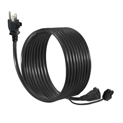 NEMA 5-15P から アウトレット延長ケーブル 14AWG のケーブルクリップ