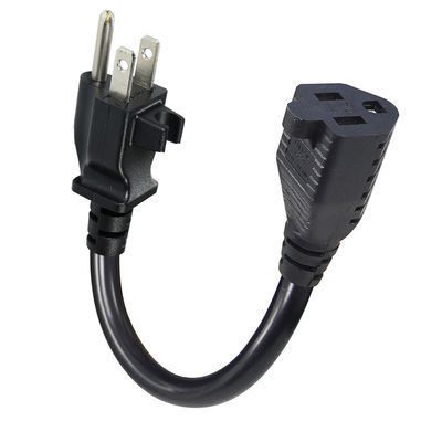 6 フィート 14AWG 重用電源ストリップ ケーブル管理クリップとNEMA 5-15Pプラグ3 アウトレット拡張コードの交換