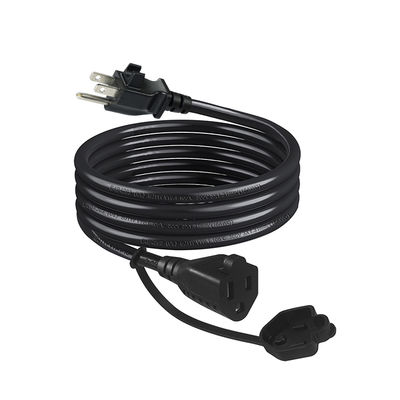 6 フィート 14AWG 重用電源ストリップ ケーブル管理クリップとNEMA 5-15Pプラグ3 アウトレット拡張コードの交換