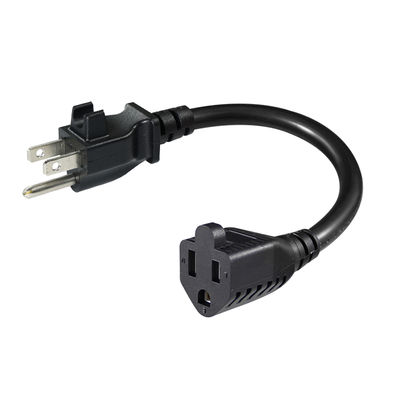 6 フィート 14AWG 重用電源ストリップ ケーブル管理クリップとNEMA 5-15Pプラグ3 アウトレット拡張コードの交換