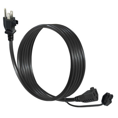 NEMA 5-15P から アウトレット延長ケーブル 14AWG のケーブルクリップ