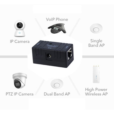 シングルポートPower over Ethernet (PoE) インジェクター RJ45コネクタ伝送