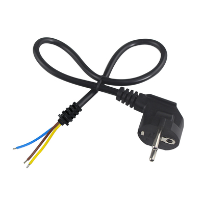 EUプラグから錫メッキ線ストリップワイヤー電源コード - DIY AC配線、パネル接続、機器入力用2ピンユーロ電源ケーブル