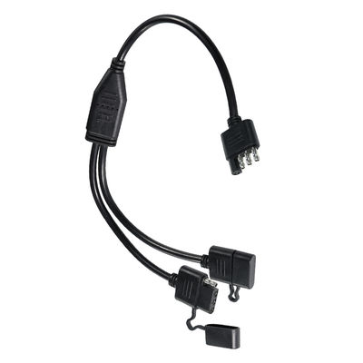 3Way Y スプリッター トレーラー ライトワイヤリング ハーネス 1.2M 黒 PVC