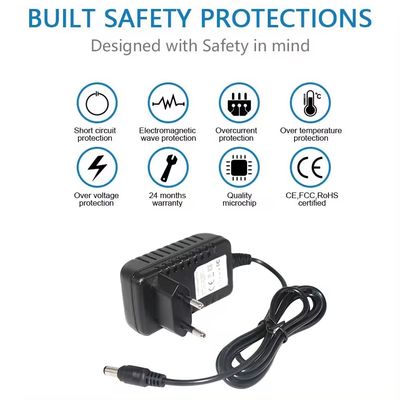 5V 2A EU電源アダプター、2.1mm DCプラグ付き