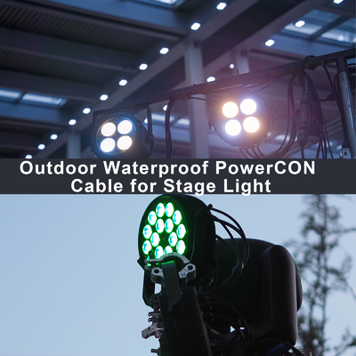 PowerCON 延長ケーブル - 3ピンロックAC電源コード、舞台照明、音響機器、イベント電源供給用