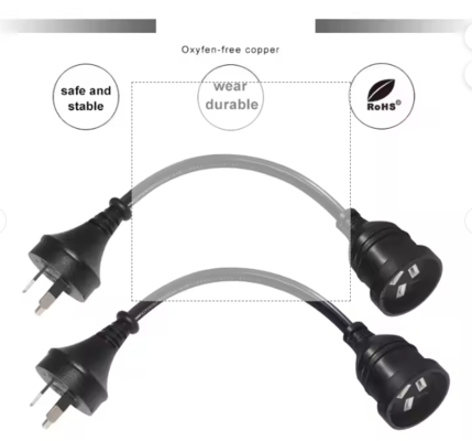AUプラグからメスAUSソケット延長電源コード - オーストラリア3ピン主電源ケーブル、240V 10A/15A