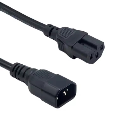 IEC C14 - C15 電源コード、オス - メス高温ケーブル 250V 10A サーバ、ネットワーク、PDU、ケトル用