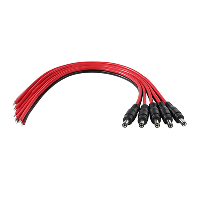 DCメスプラグ・トゥ・ティナードワイア 電源ケーブル,5.5x2.1mmまたは5.5x2.5mm,CCTV,LED,DIY用の12VDC電源アダプターコード