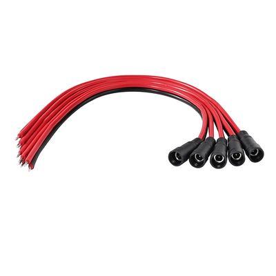 DCメスプラグ・トゥ・ティナードワイア 電源ケーブル,5.5x2.1mmまたは5.5x2.5mm,CCTV,LED,DIY用の12VDC電源アダプターコード