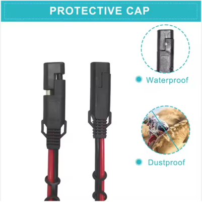 SAE 1〜3 Way パワースプリッタケーブル,SAE Y アダプタ ソーラーパネル,バッテリー充電器,12V DC 電源配送