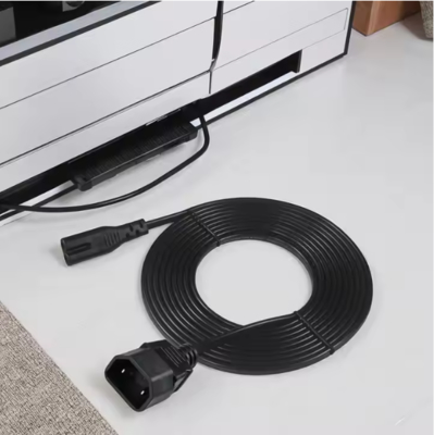 右角 C7 から C18 電源ケーブル,IEC 60320 電源コード,女性から女性,10A 250V,VDE 承認