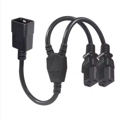 データセンター用C20からC13のダブル・パワー・スプリッターケーブル250V 15A