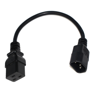IEC C19 から C14 電源ケーブル 18-14AWG PVC ジャケット