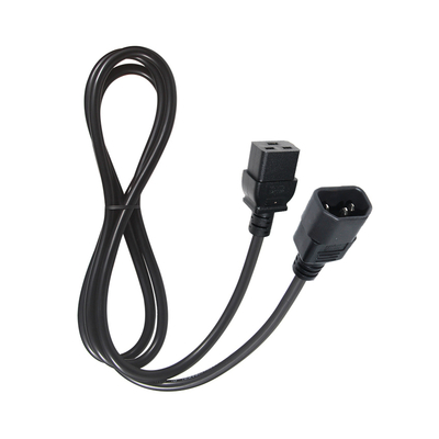 IEC C19 から C14 電源ケーブル 18-14AWG PVC ジャケット