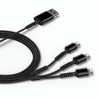 CE認証済み 3-in-1 USB充電ケーブル、急速充電15W