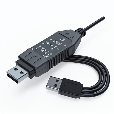 5Vから12V USB OBD電圧ブースターケーブル、短絡保護付き