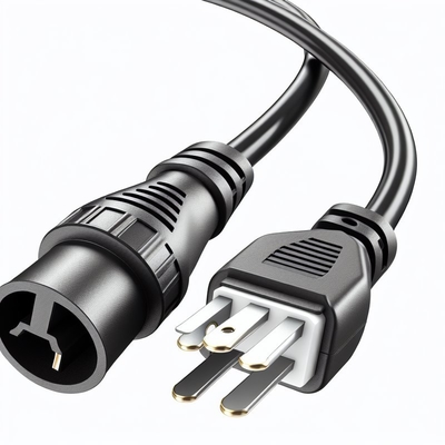 NEMA 5-15P - C5 電源コード 18AWG SJT PVC ブラック