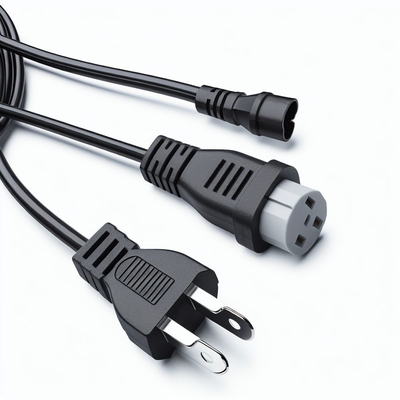 NEMA 5-15P - C5 電源コード 18AWG SJT PVC ブラック
