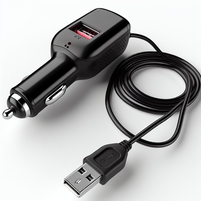 5Vから12V USBカーアダプターケーブル、シガーライターソケット付き