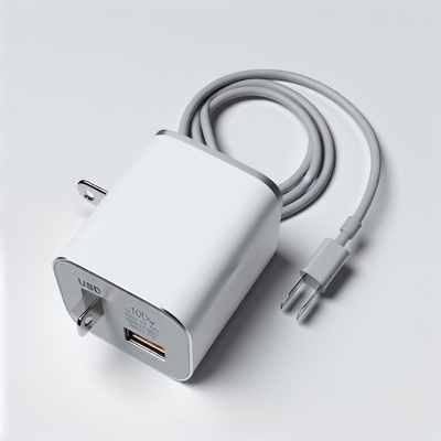 100W GaN 壁掛け充電器、デュアルUSB-CおよびUSB-A、USプラグ