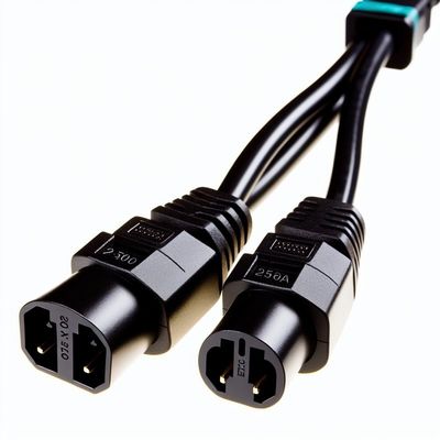 データセンター用C20からC13のダブル・パワー・スプリッターケーブル250V 15A
