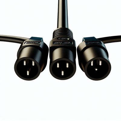 データセンター用C20からC13のダブル・パワー・スプリッターケーブル250V 15A